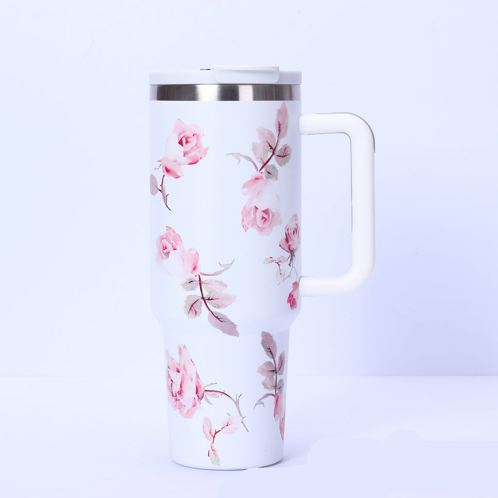 Flower Series Hot & Cold Tumbler with Digital Temperature Display