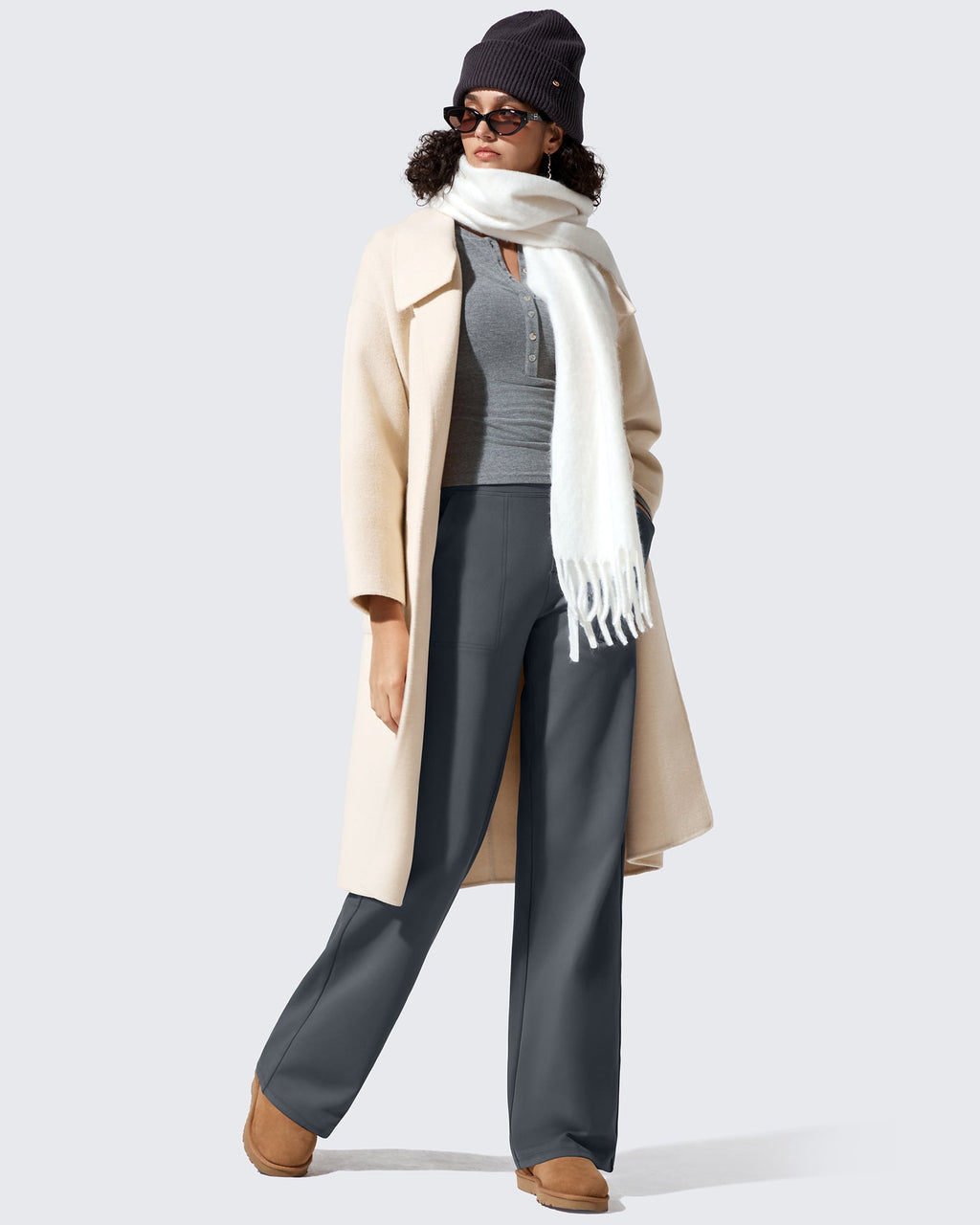 EverGoing Fleece Lined High-Waisted Dressy Pants