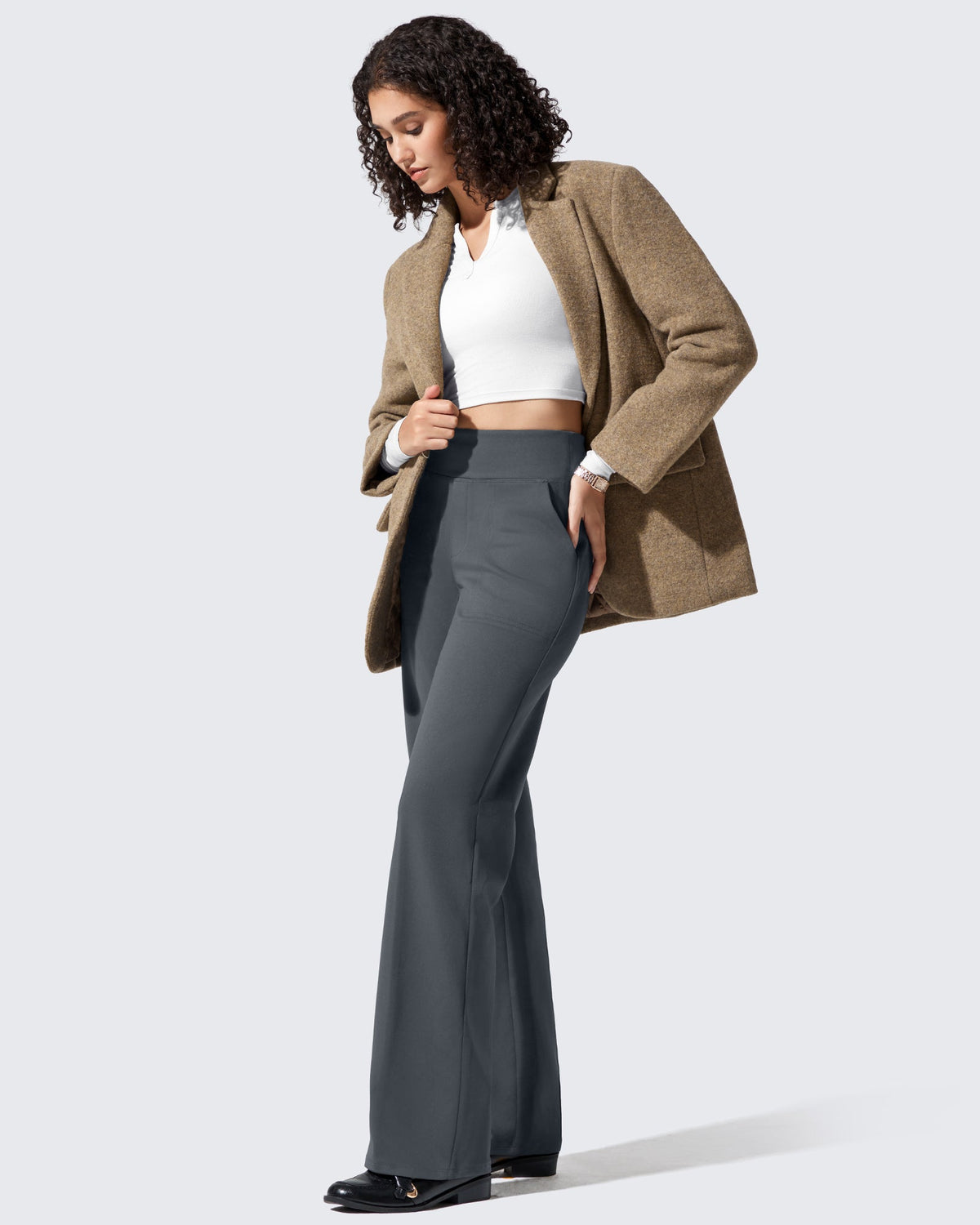 EverGoing Fleece Lined High-Waisted Dressy Pants