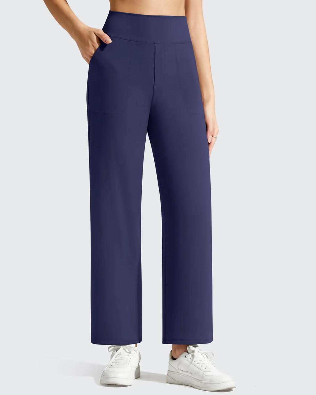 BareFeel Faux Fly Ankle Length Casual Dress Pants