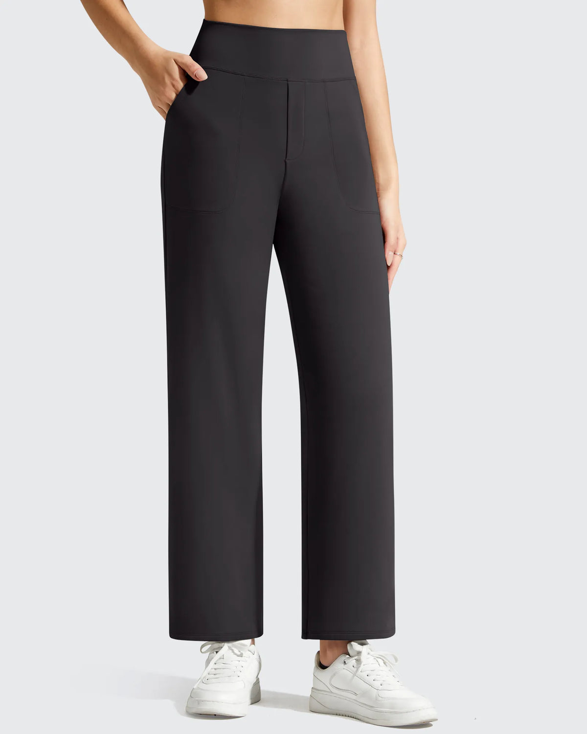 BareFeel Faux Fly Ankle Length Casual Dress Pants