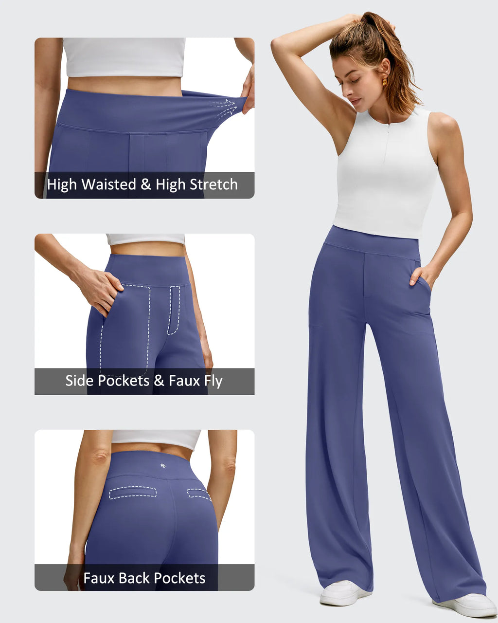 BareFeel High Stretch Wide Leg Yoga Pants