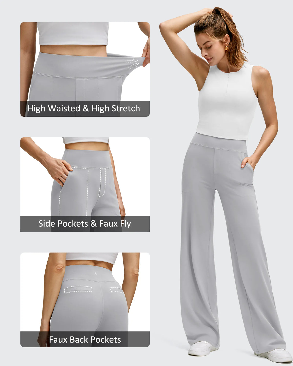 BareFeel High Stretch Wide Leg Yoga Pants