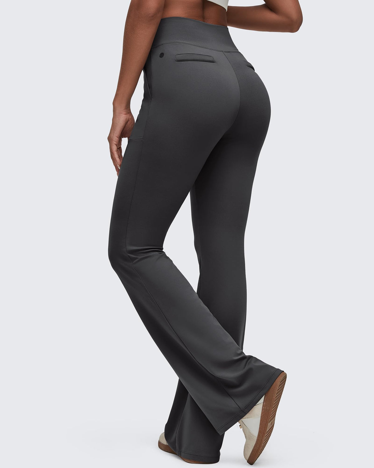BareFeel High Waisted Pockets Flare Dress Pants