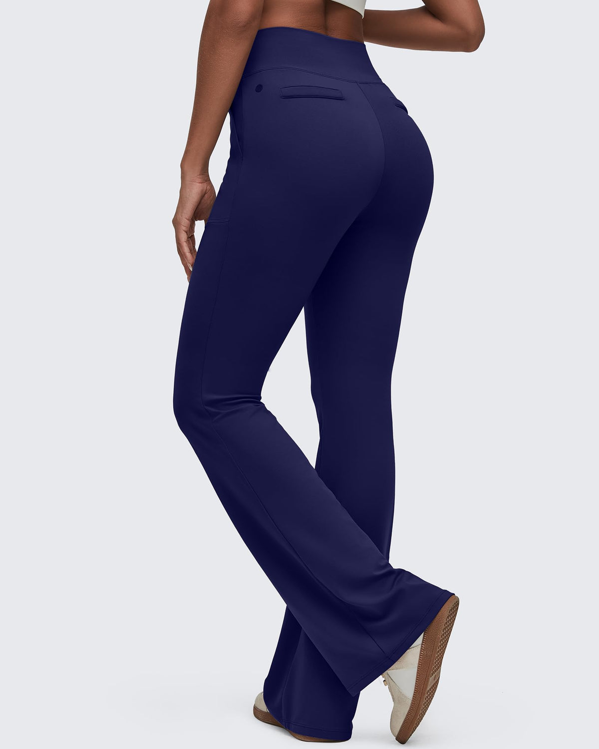 BareFeel High Waisted Pockets Flare Dress Pants