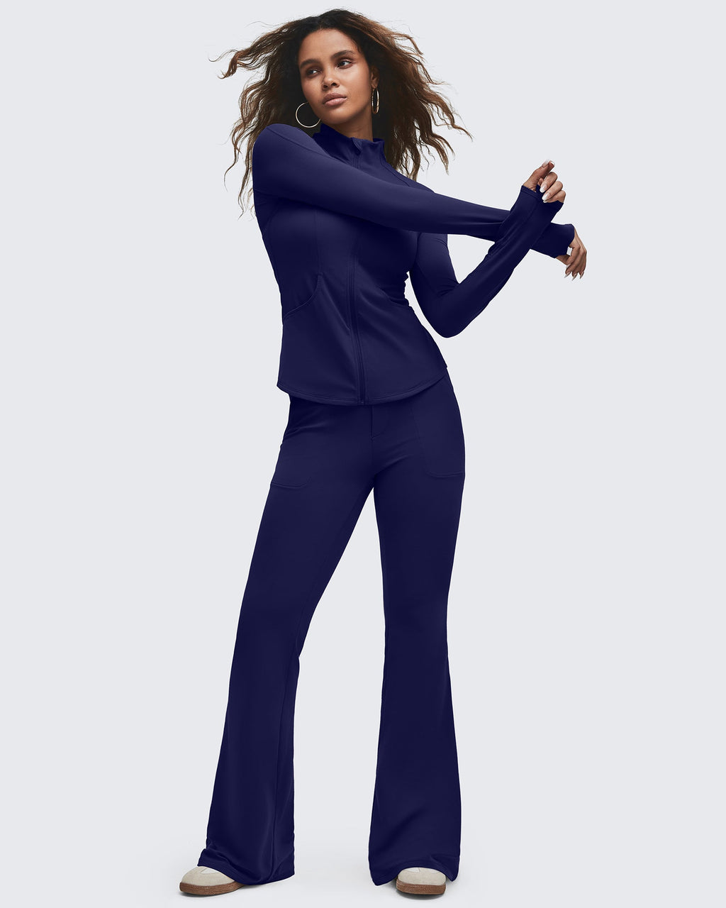 BareFeel High Waisted Pockets Flare Dress Pants