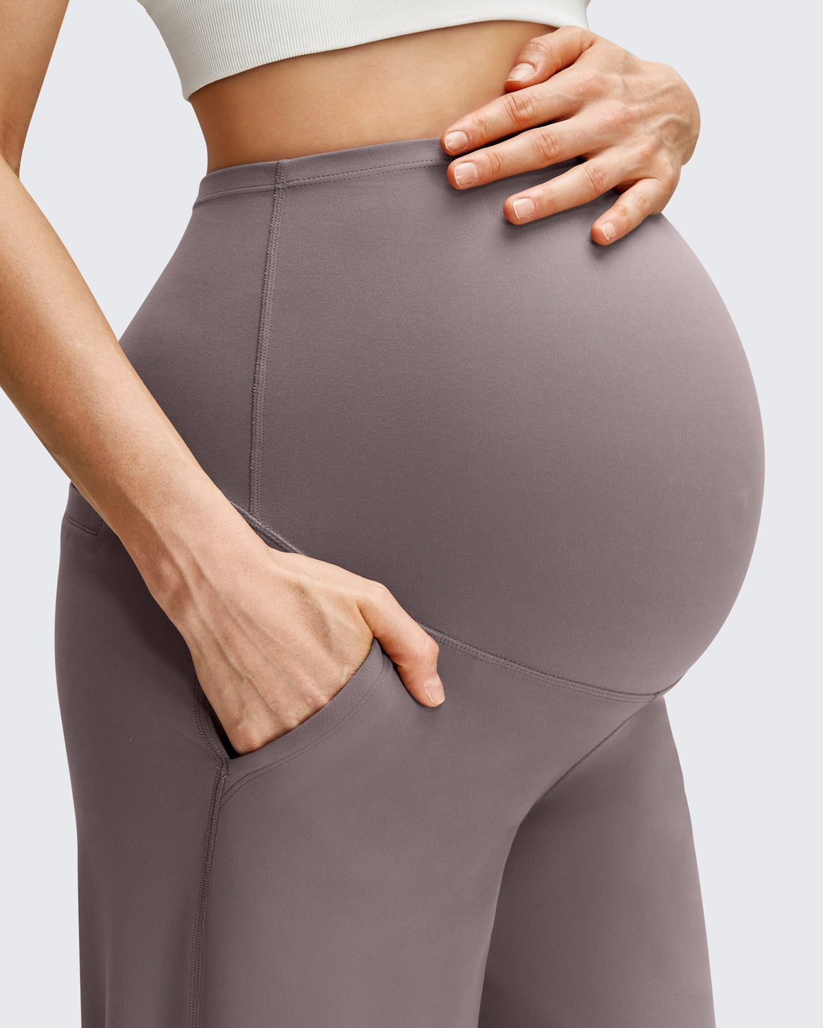 BareFeel Maternity Casual Pockets Wide-Leg Pants