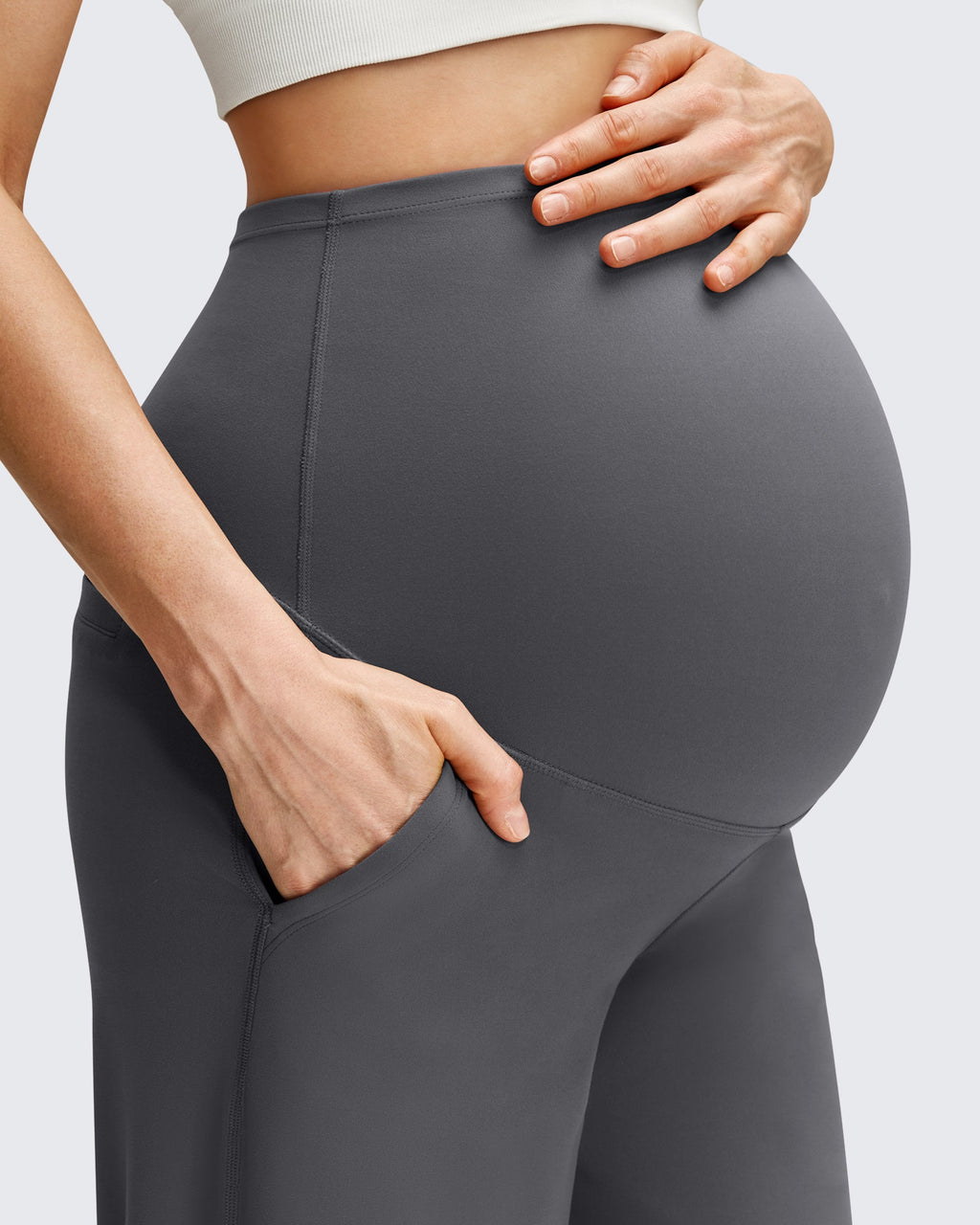 BareFeel Maternity Casual Pockets Wide-Leg Pants