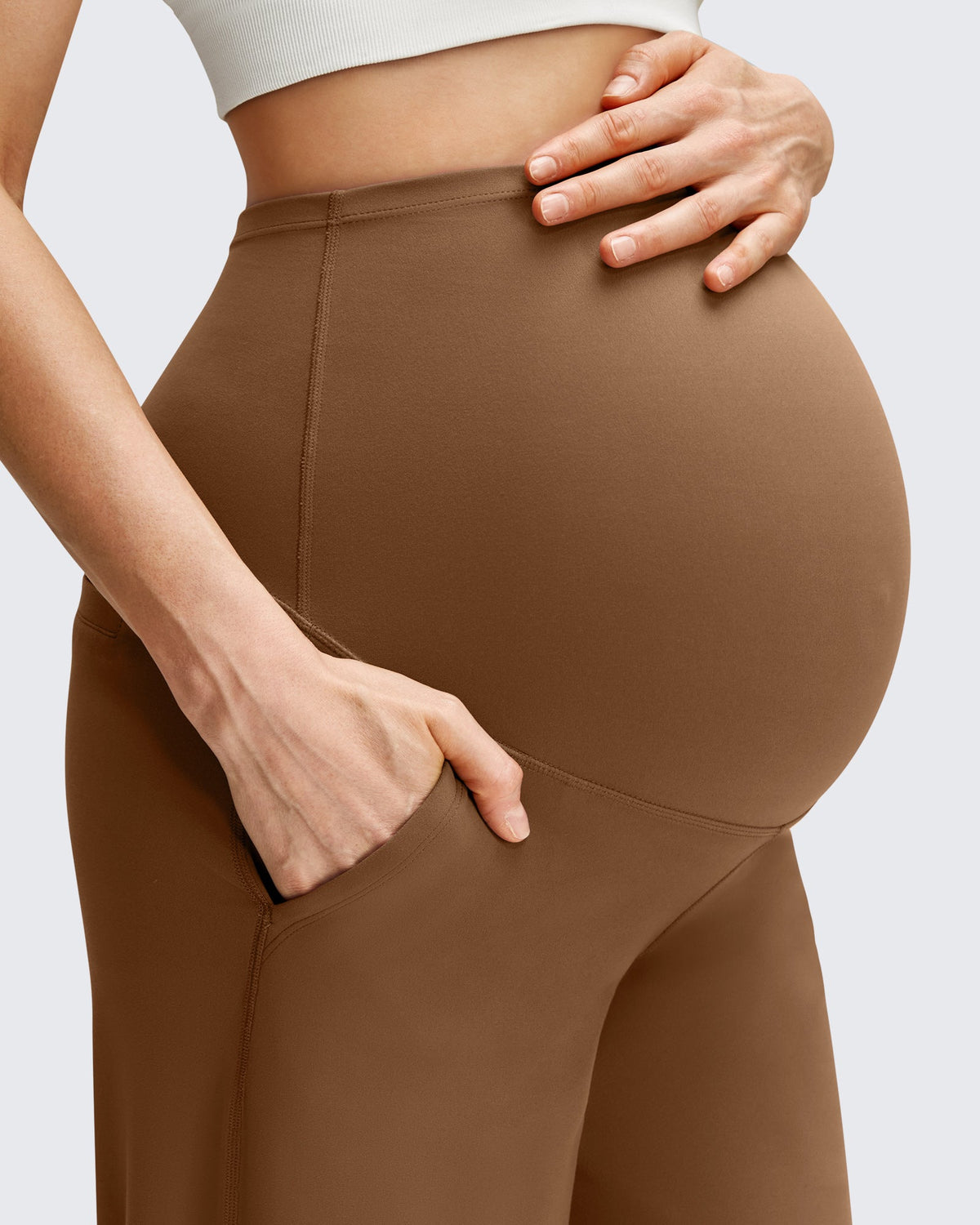 BareFeel Maternity Casual Pockets Wide-Leg Pants