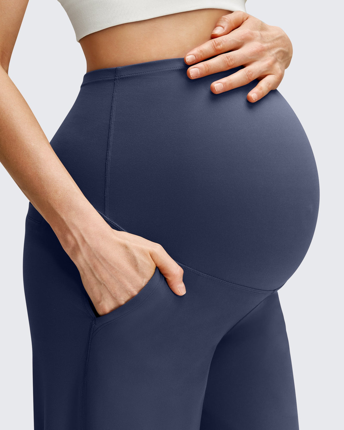 BareFeel Maternity Casual Pockets Wide-Leg Pants