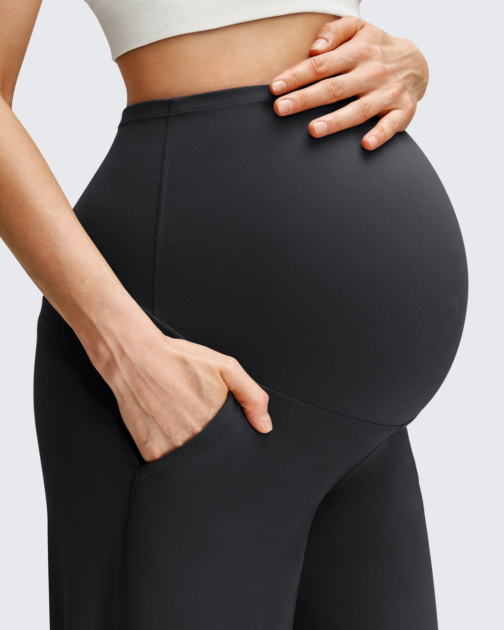 BareFeel Maternity Casual Pockets Wide-Leg Pants