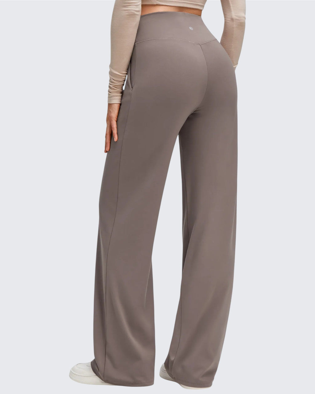 BareFeel Side Pleated V Waist Wide Leg Yoga Pants