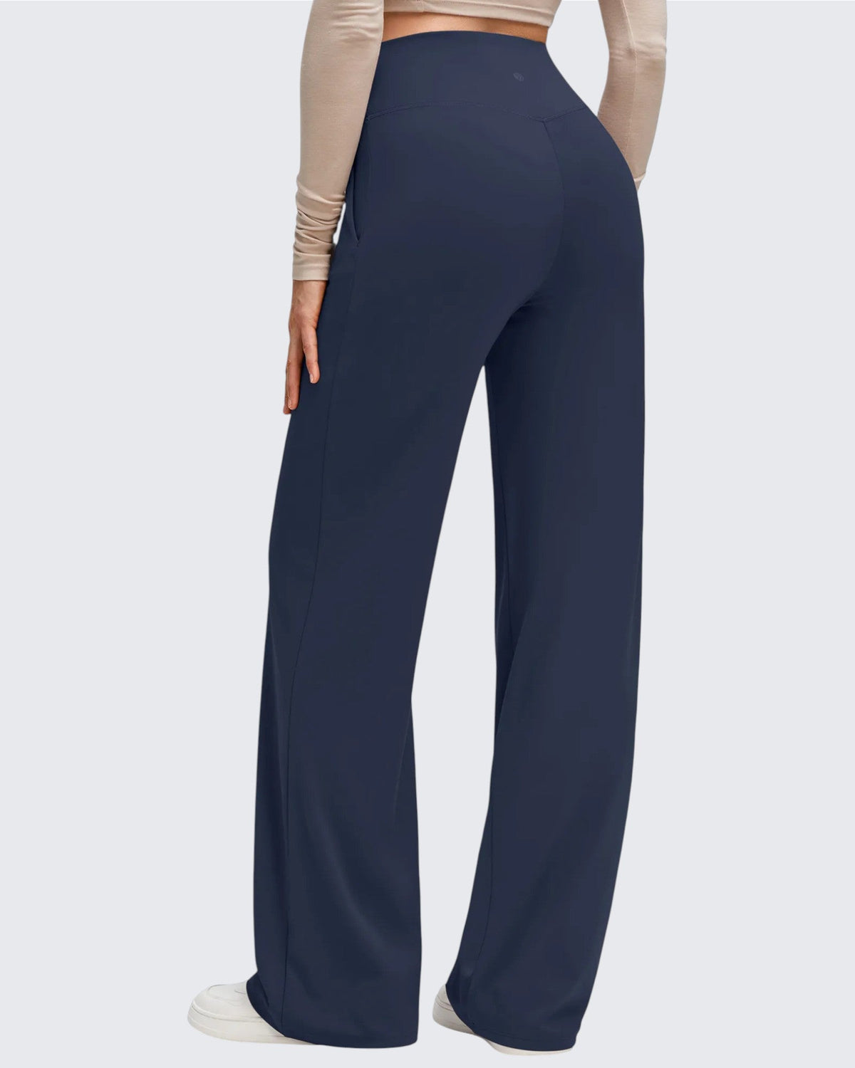 BareFeel Side Pleated V Waist Wide Leg Yoga Pants