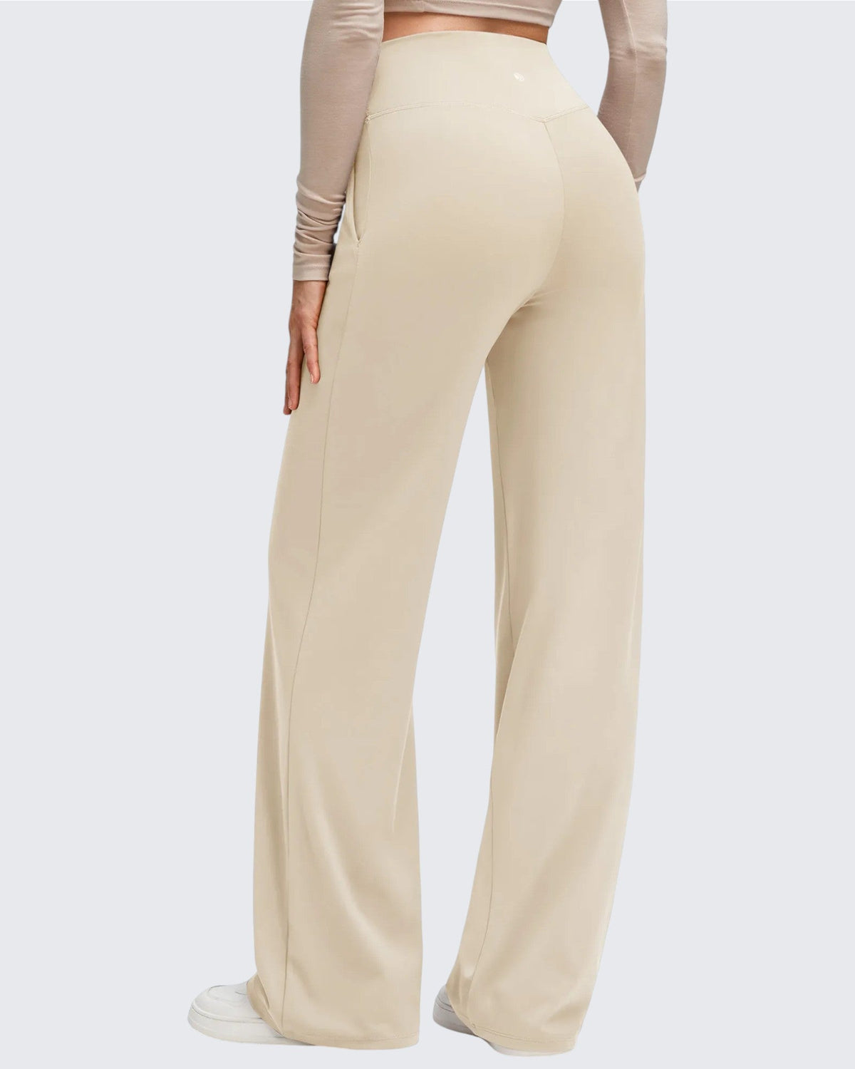 BareFeel Side Pleated V Waist Wide Leg Yoga Pants