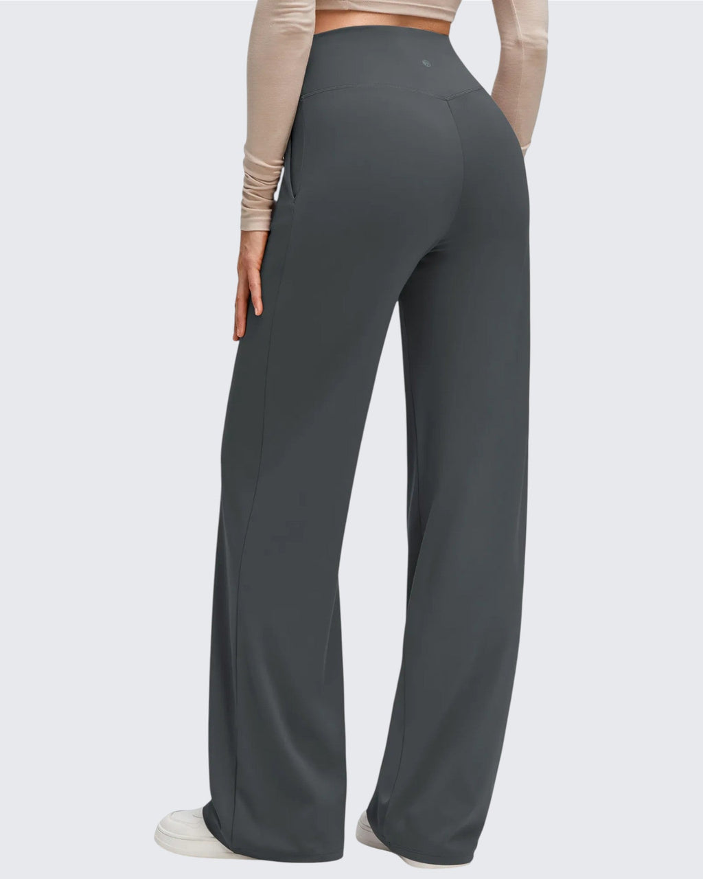 BareFeel Side Pleated V Waist Wide Leg Yoga Pants