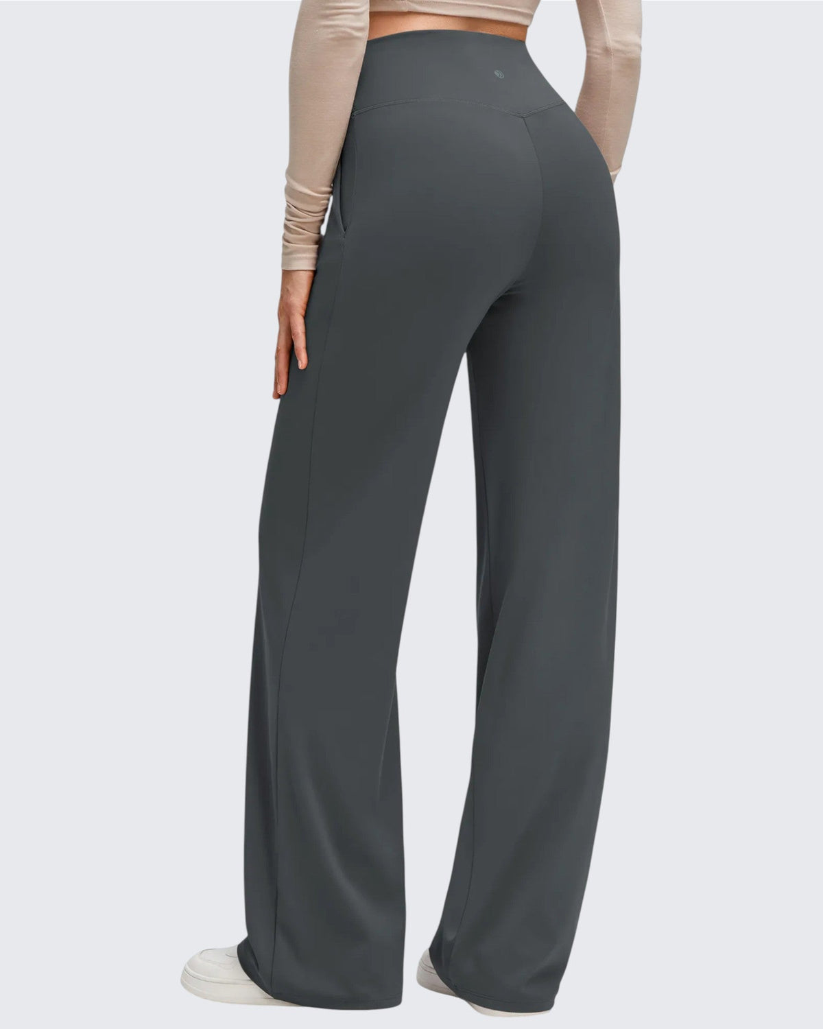 BareFeel Side Pleated V Waist Wide Leg Yoga Pants