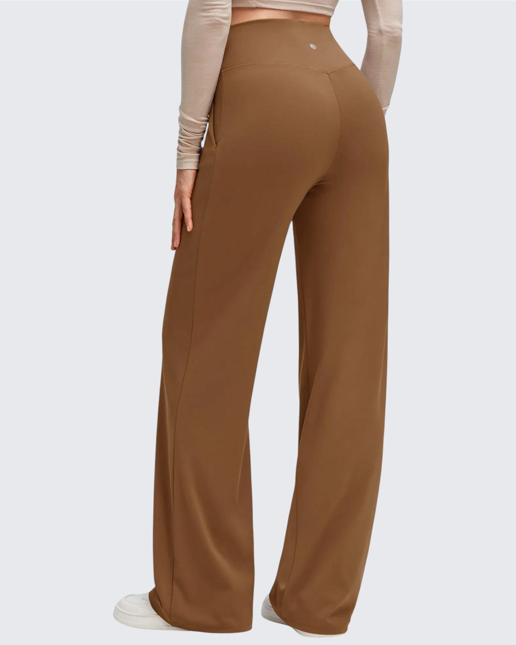BareFeel Side Pleated V Waist Wide Leg Yoga Pants