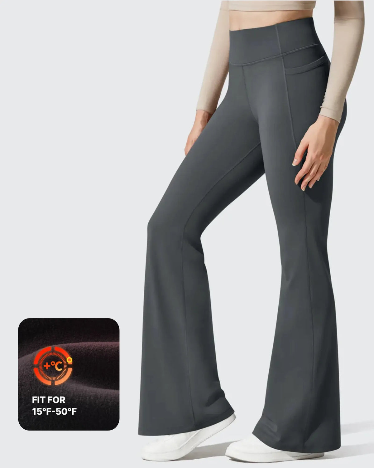 Barefeel Fleece Lined High Waist Flare Yoga Leggings
