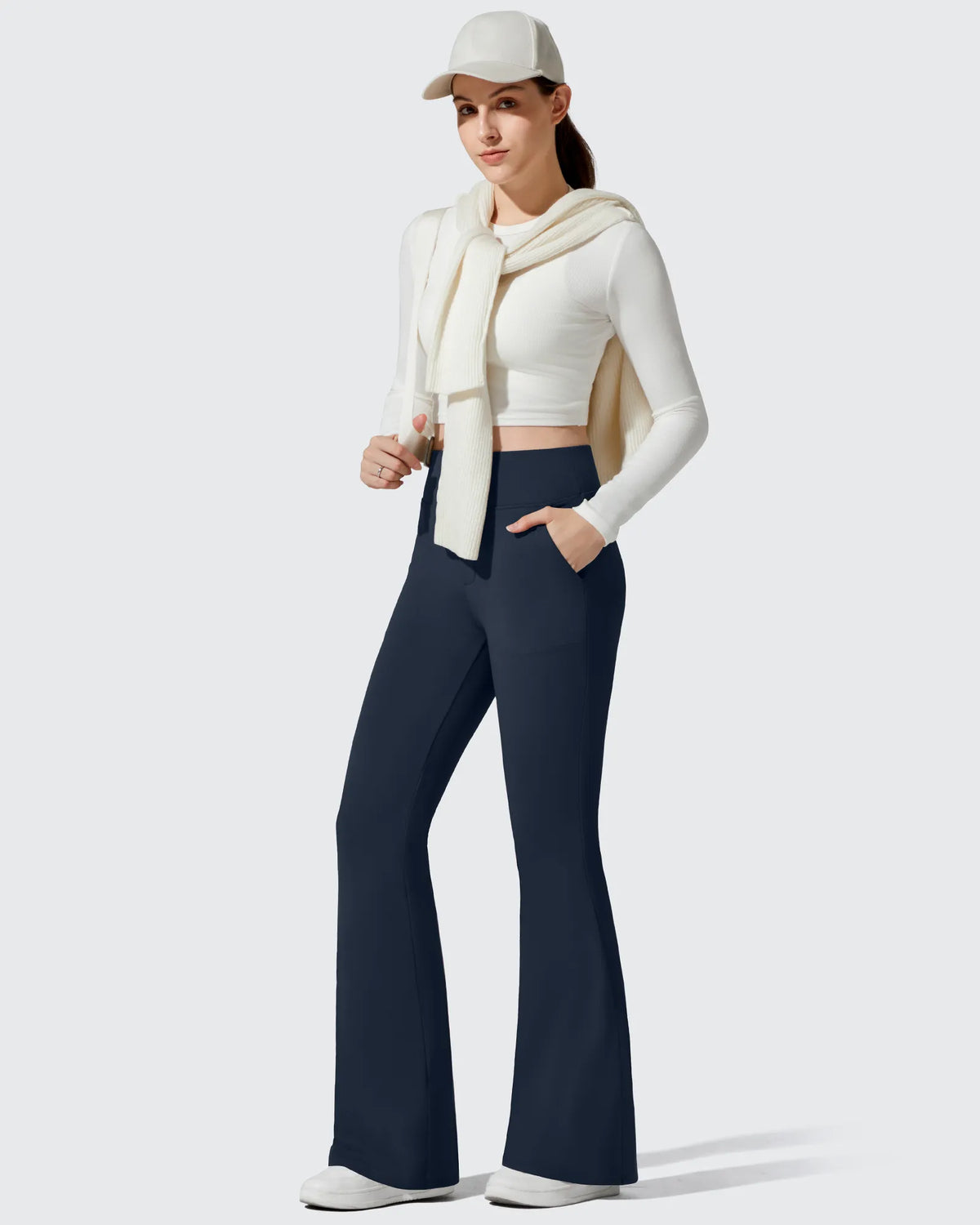 Barefeel Fleece Lined Pockets Flare Yoga Pants