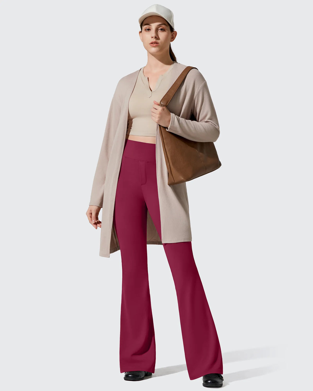 Barefeel Fleece Lined Pockets Flare Yoga Pants