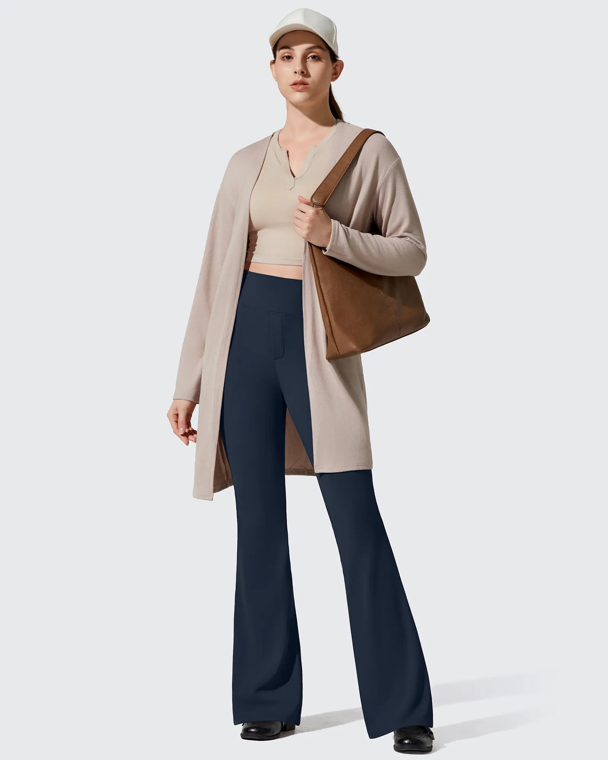 Barefeel Fleece Lined Pockets Flare Yoga Pants