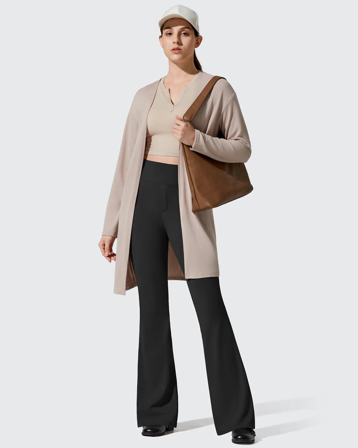 Barefeel Fleece Lined Pockets Flare Yoga Pants