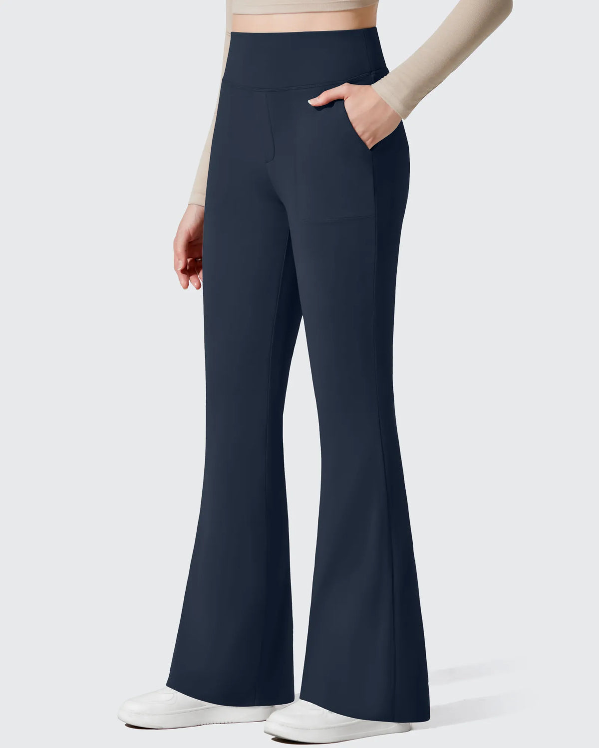 Barefeel Fleece Lined Pockets Flare Yoga Pants