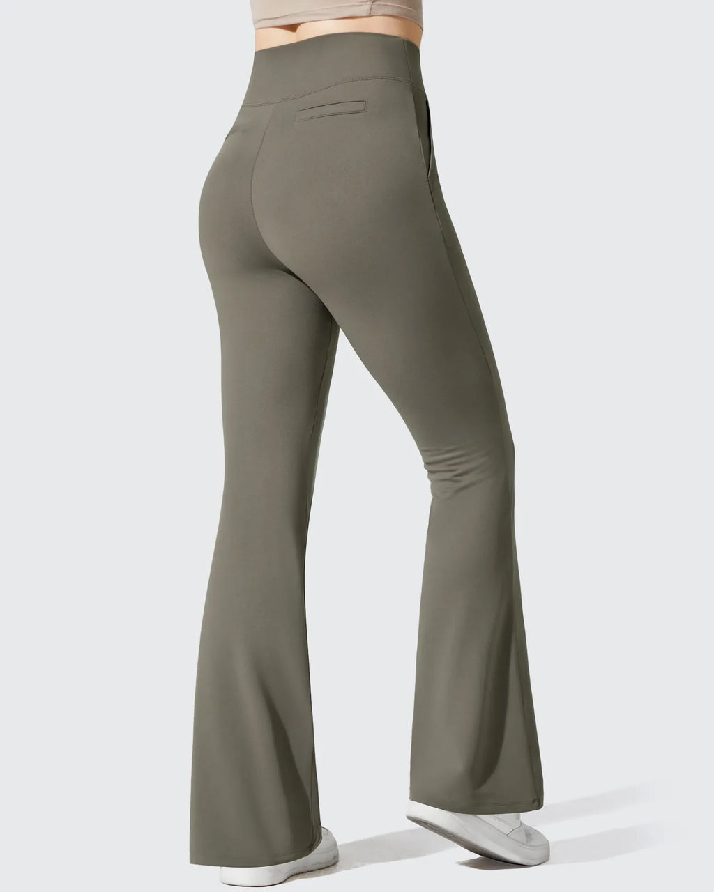 Barefeel Fleece Lined Pockets Flare Yoga Pants