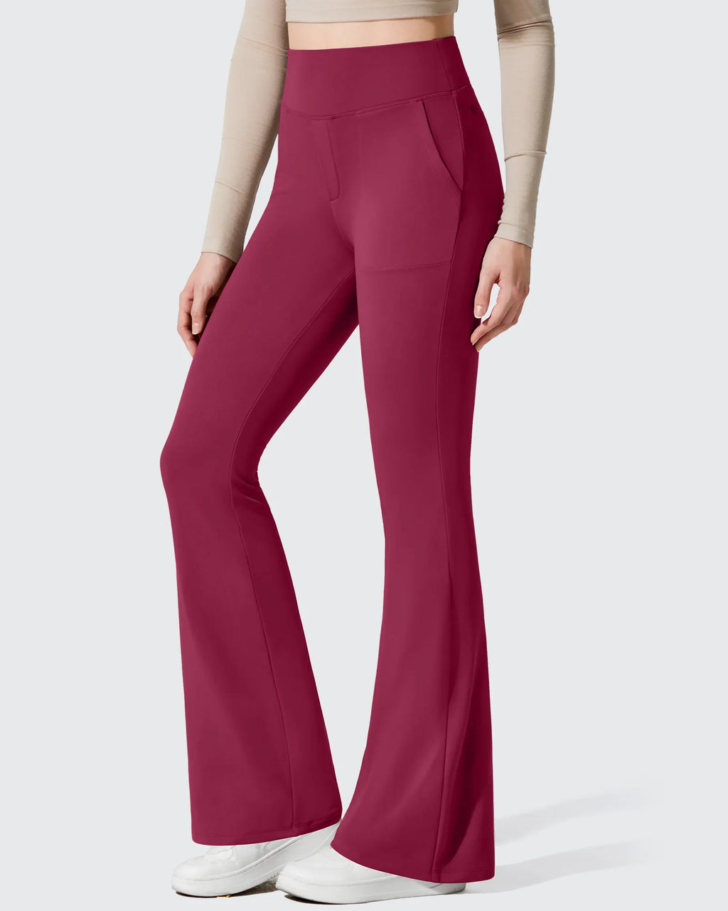 Barefeel Fleece Lined Pockets Flare Yoga Pants