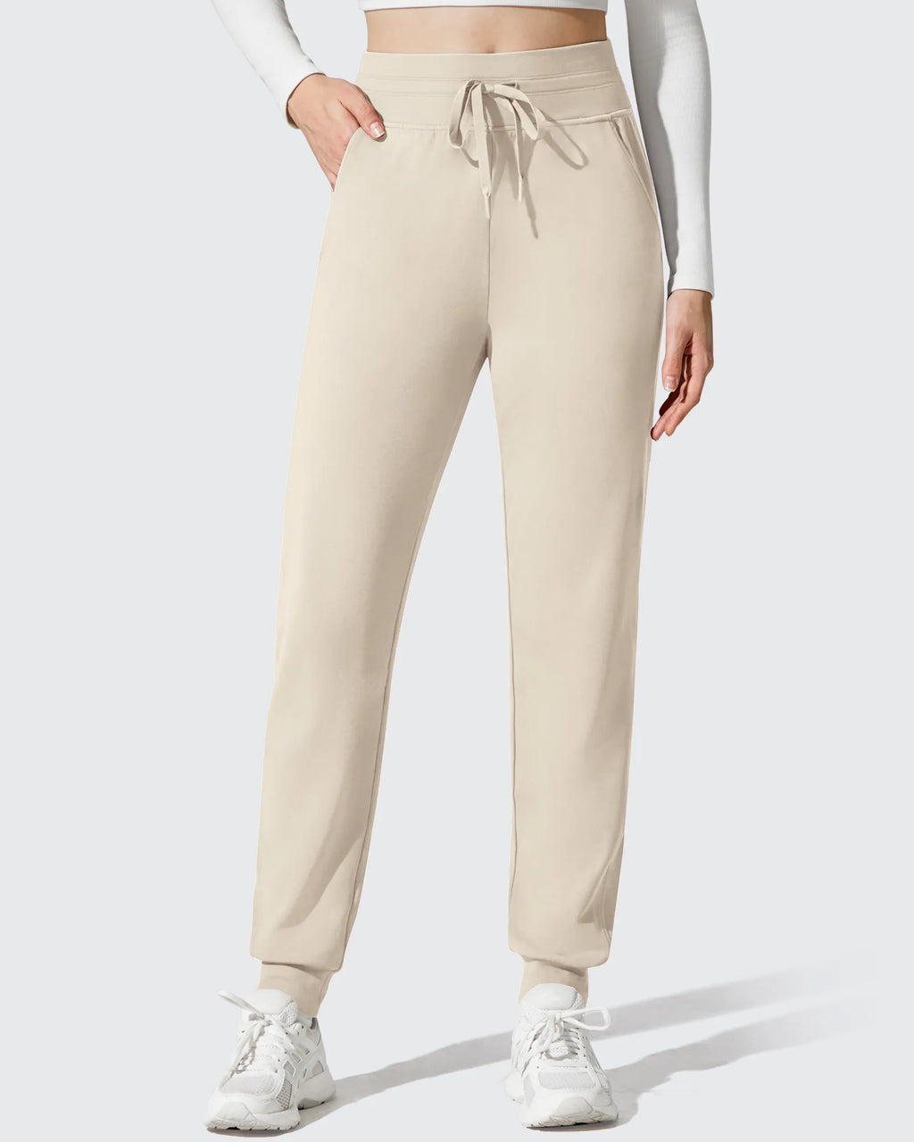 Barefeel Fleece Lined Tapered Leg Drawstring Joggers