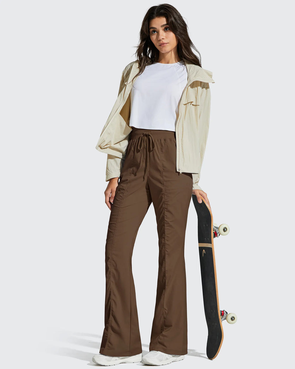 Breezeline Flare Pockets High Waist Drawstring Leggings