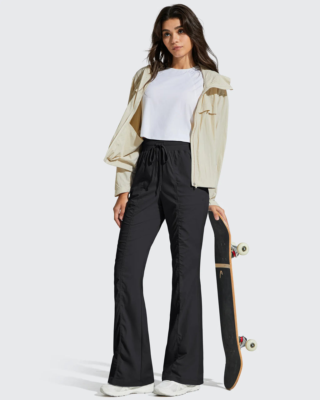 Breezeline Flare Pockets High Waist Drawstring Leggings