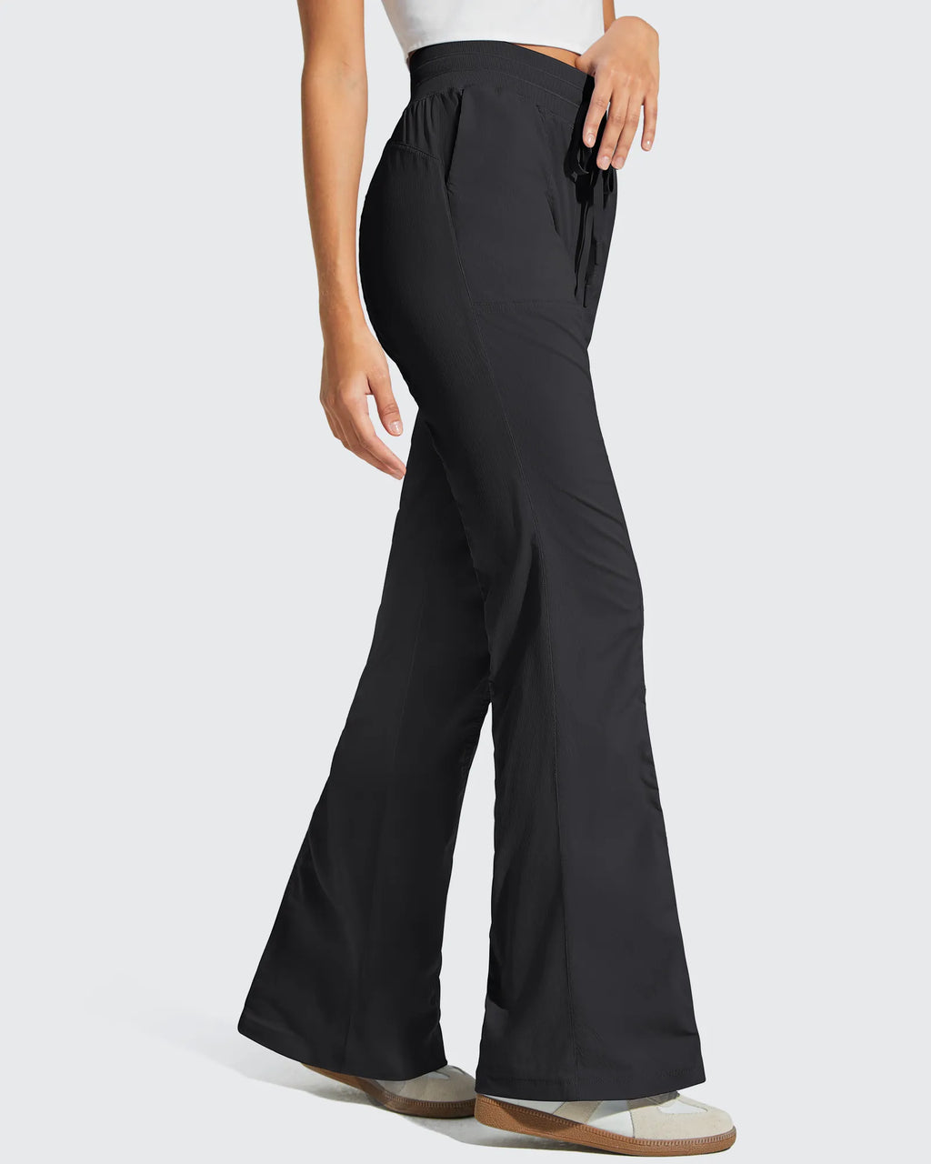 Breezeline Flare Pockets High Waist Drawstring Leggings