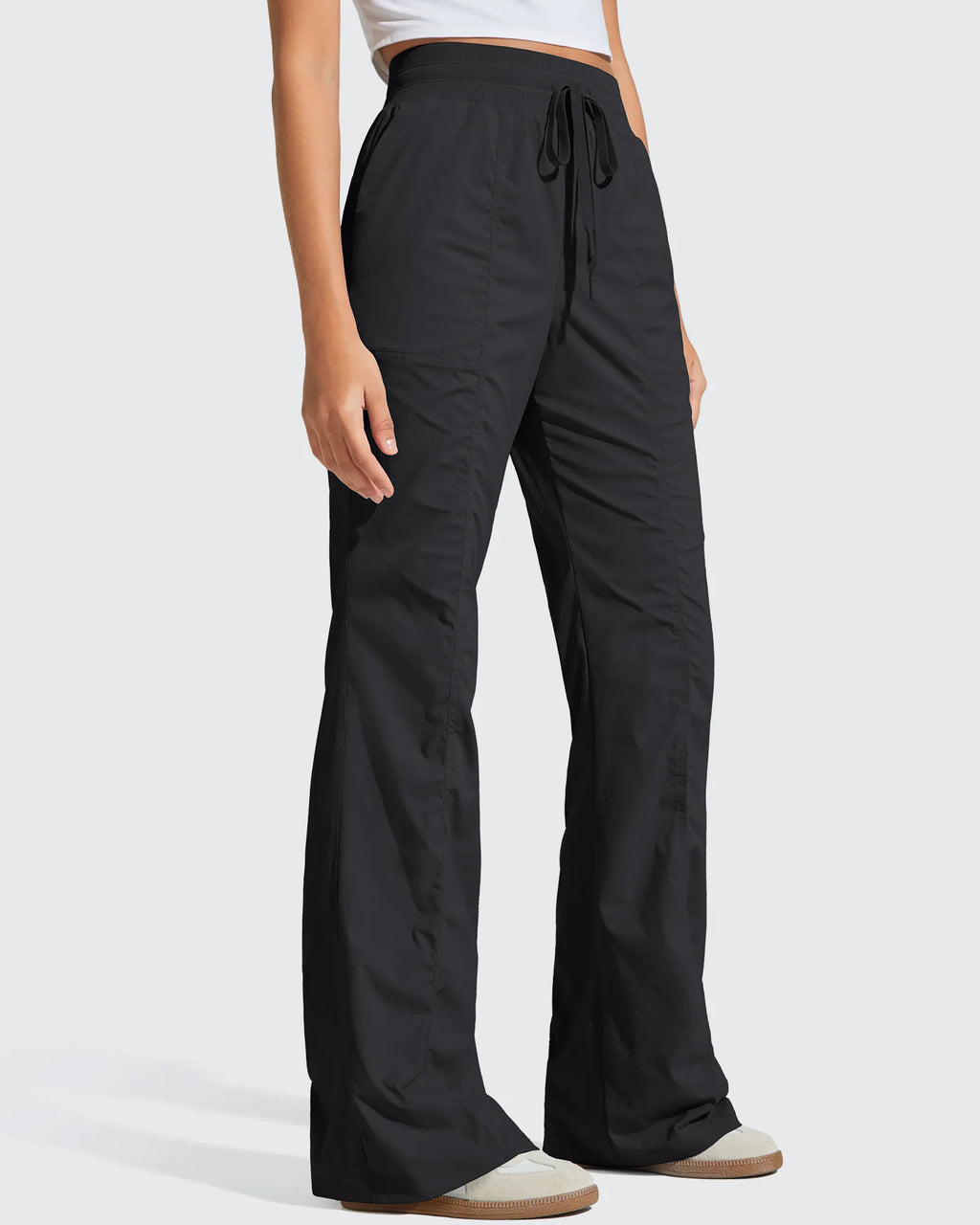 Breezeline Flare Pockets High Waist Drawstring Leggings
