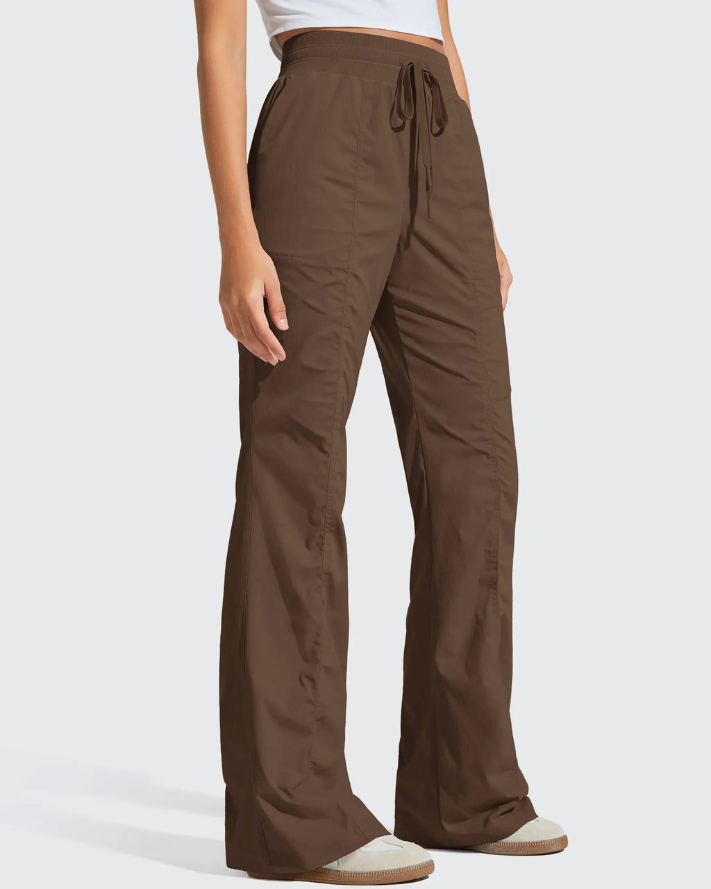 Breezeline Flare Pockets High Waist Drawstring Leggings