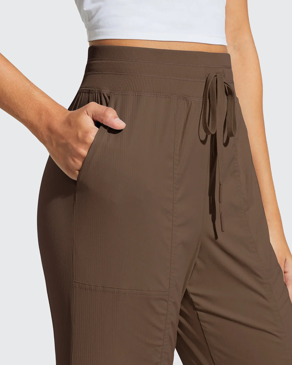 Breezeline Flare Pockets High Waist Drawstring Leggings