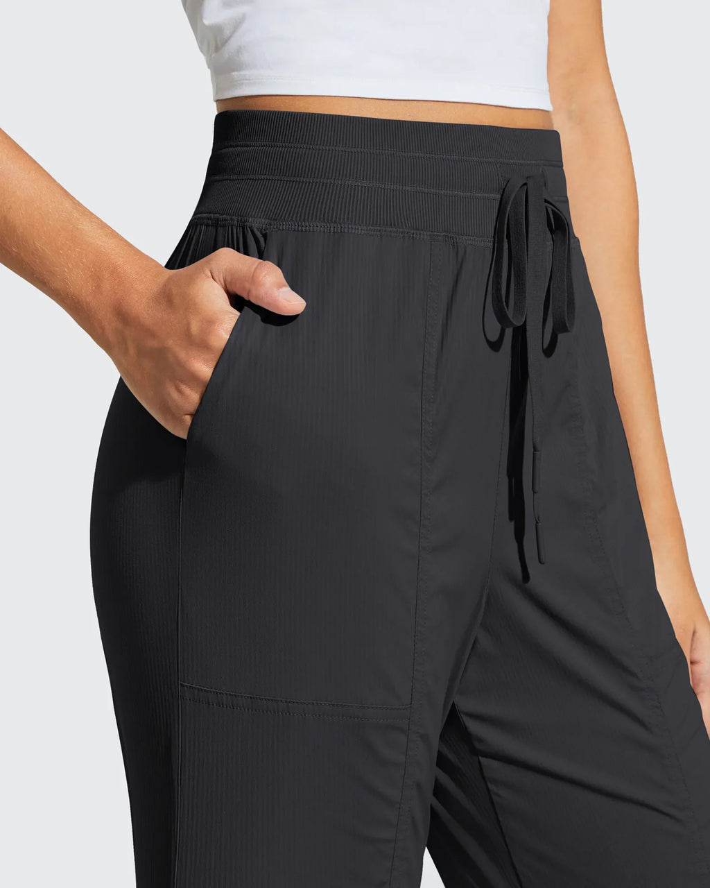 Breezeline Flare Pockets High Waist Drawstring Leggings
