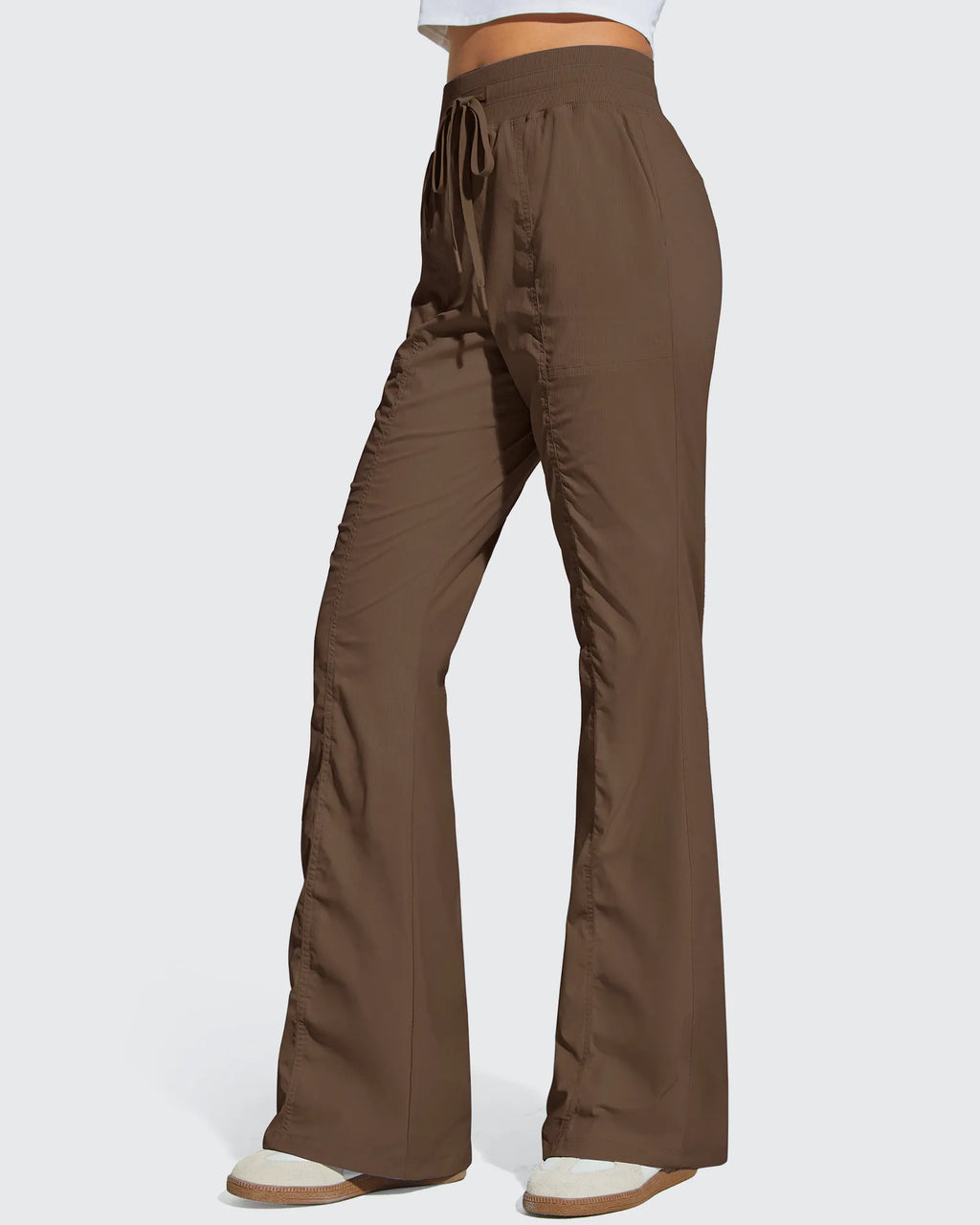 Breezeline Flare Pockets High Waist Drawstring Leggings