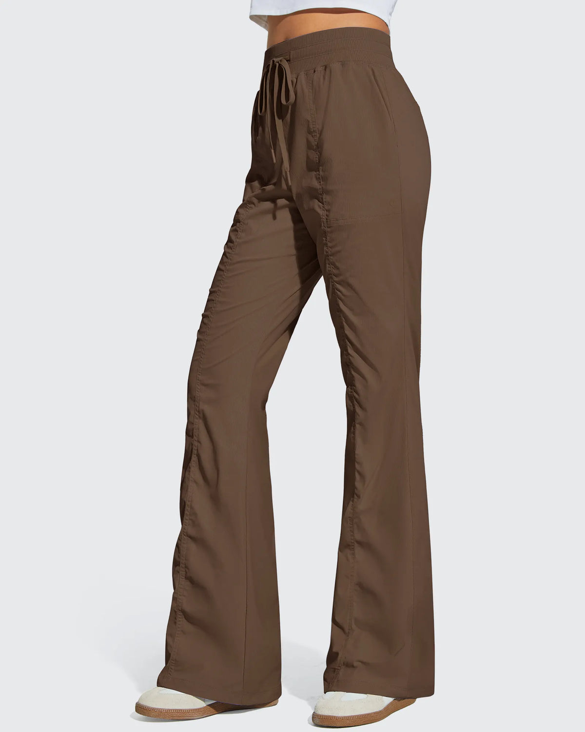 Breezeline Flare Pockets High Waist Drawstring Leggings