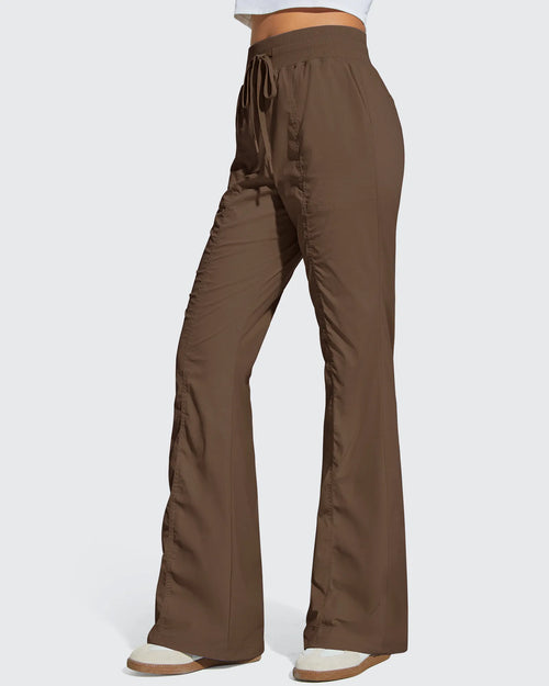 Breezeline Flare Pockets High Waist Drawstring Leggings
