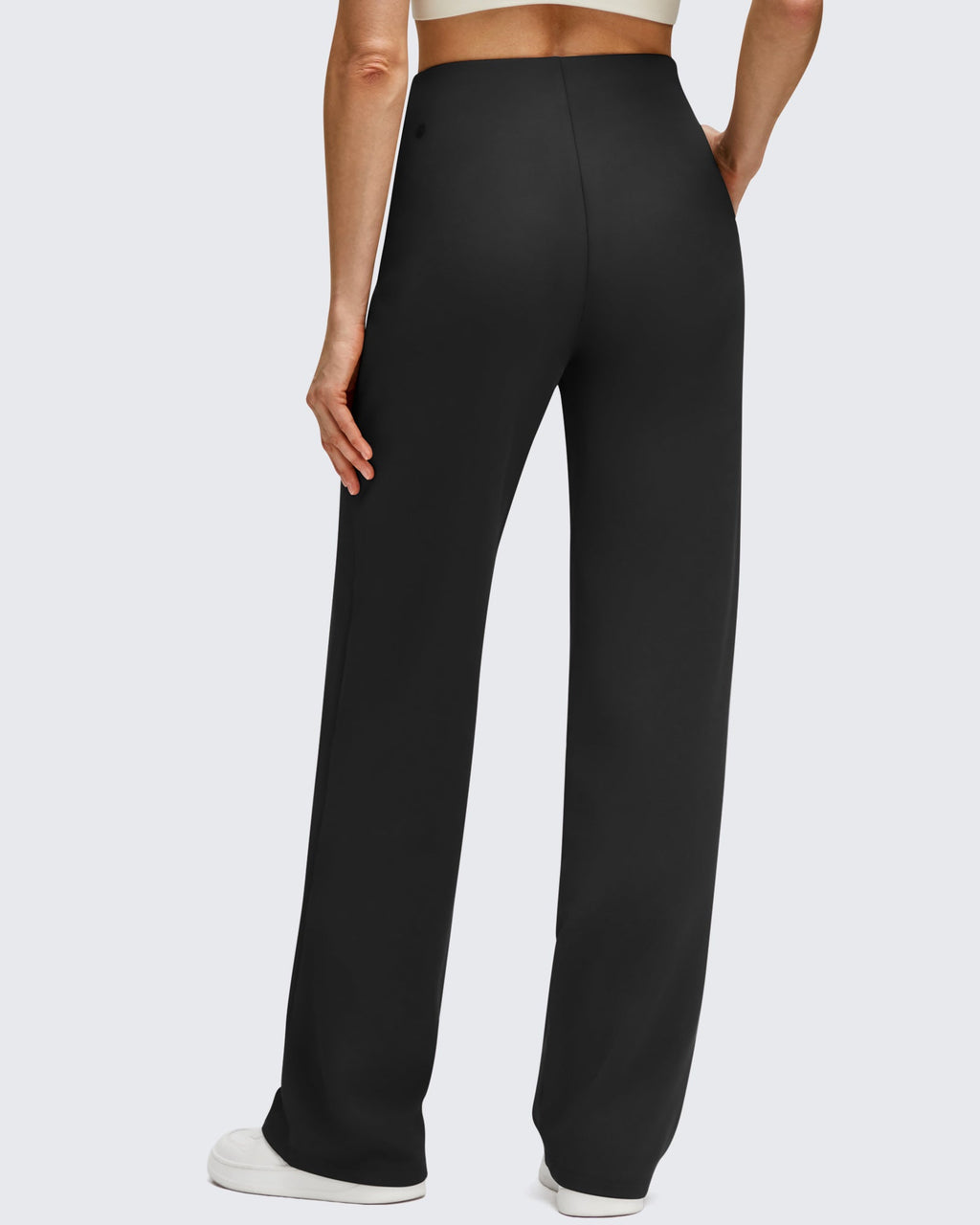 Business Front Pleats Wide Leg Fleece Lined Pants
