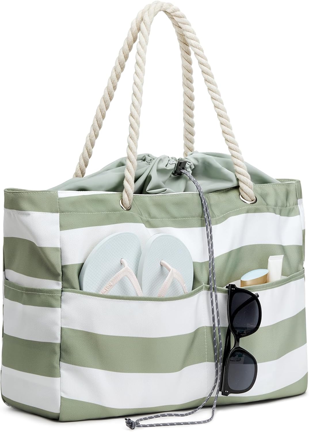Canvas Waterproof Sandproof Large Beach Tote Bags