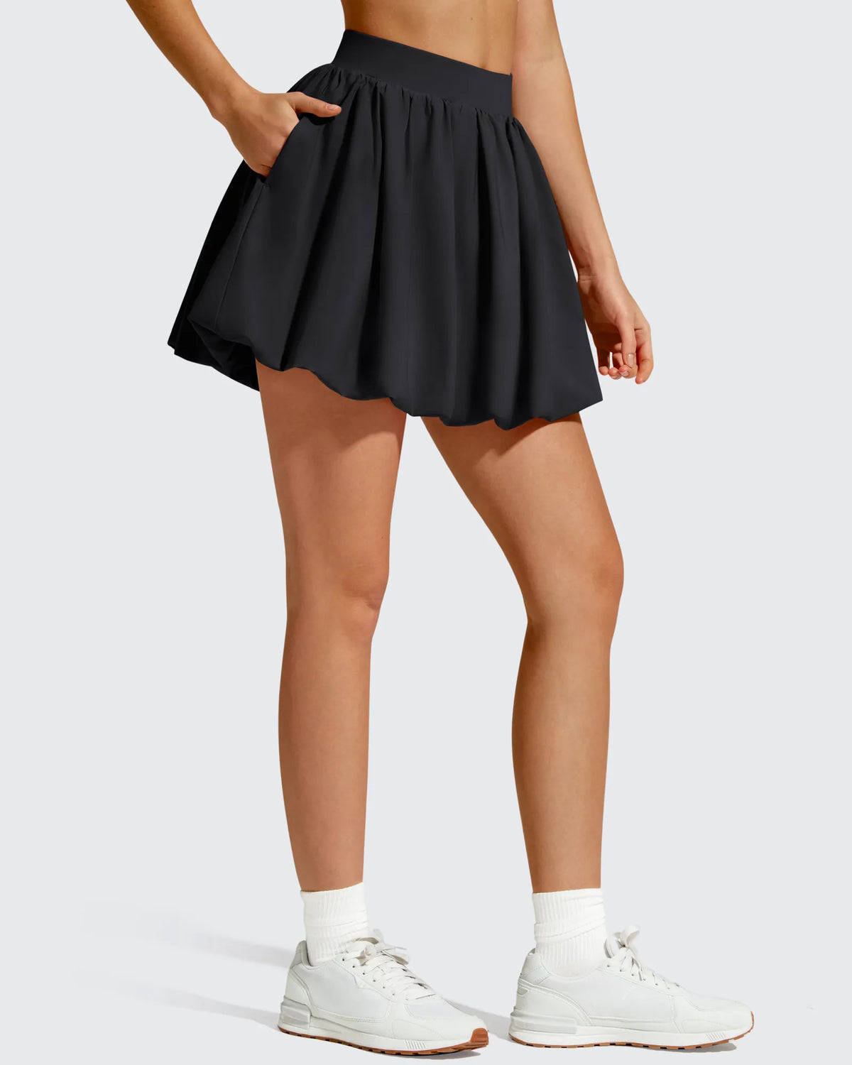 Chillwhisp Bubble Ruffled Hem Inner Shorts Tennis Skirts 14''