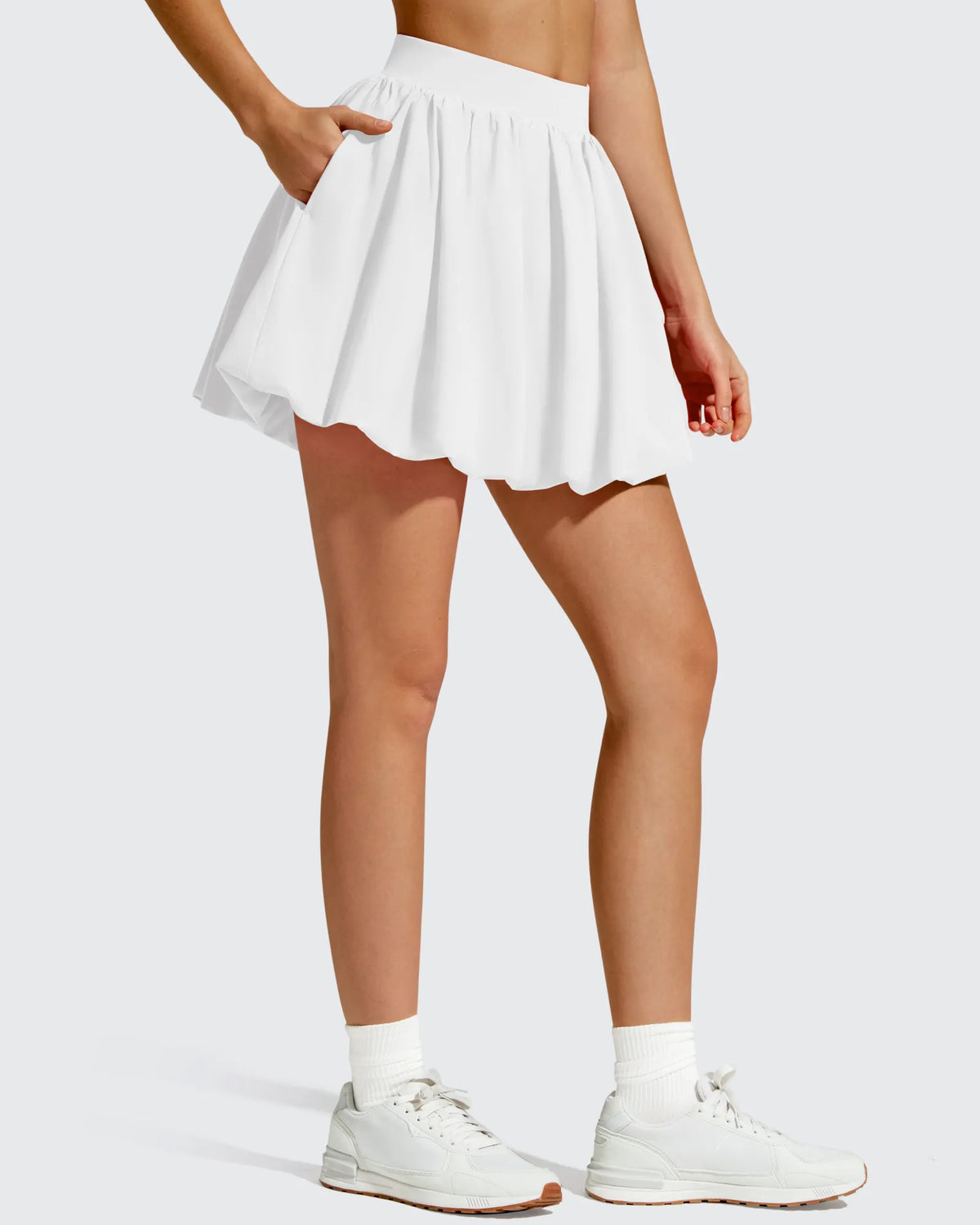 Chillwhisp Bubble Ruffled Hem Inner Shorts Tennis Skirts 14''