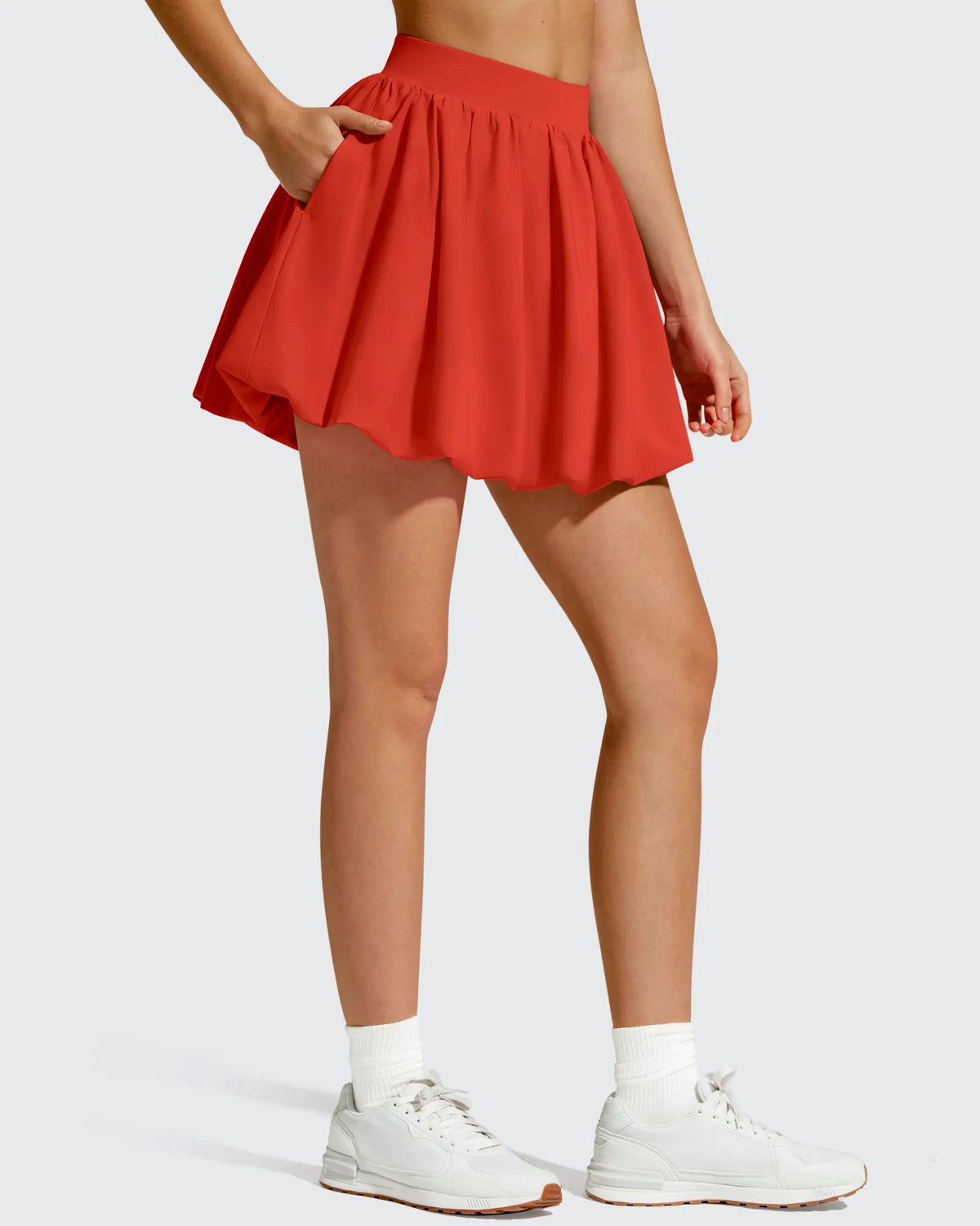 Chillwhisp Bubble Ruffled Hem Inner Shorts Tennis Skirts 14''