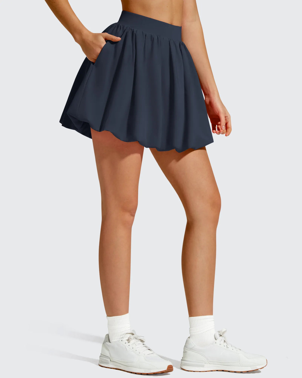 Chillwhisp Bubble Ruffled Hem Inner Shorts Tennis Skirts 14''