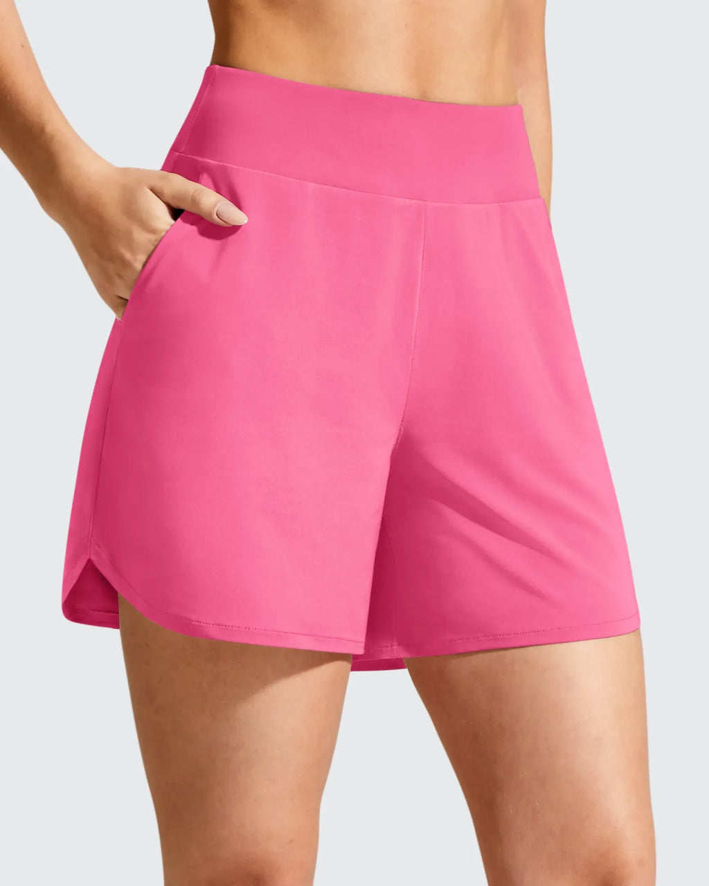 Chillwhisp Built-in Brief Liner High Waist Athletic Shorts