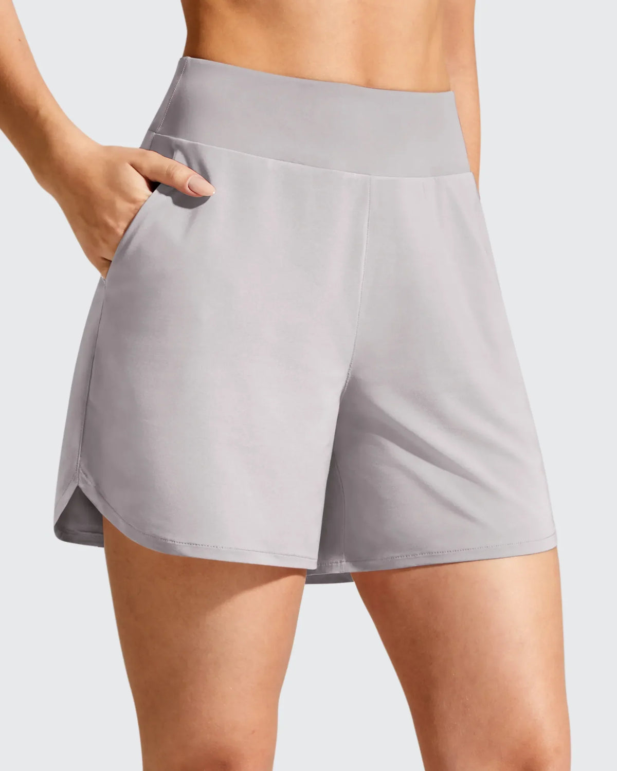 Chillwhisp Built-in Brief Liner High Waist Athletic Shorts