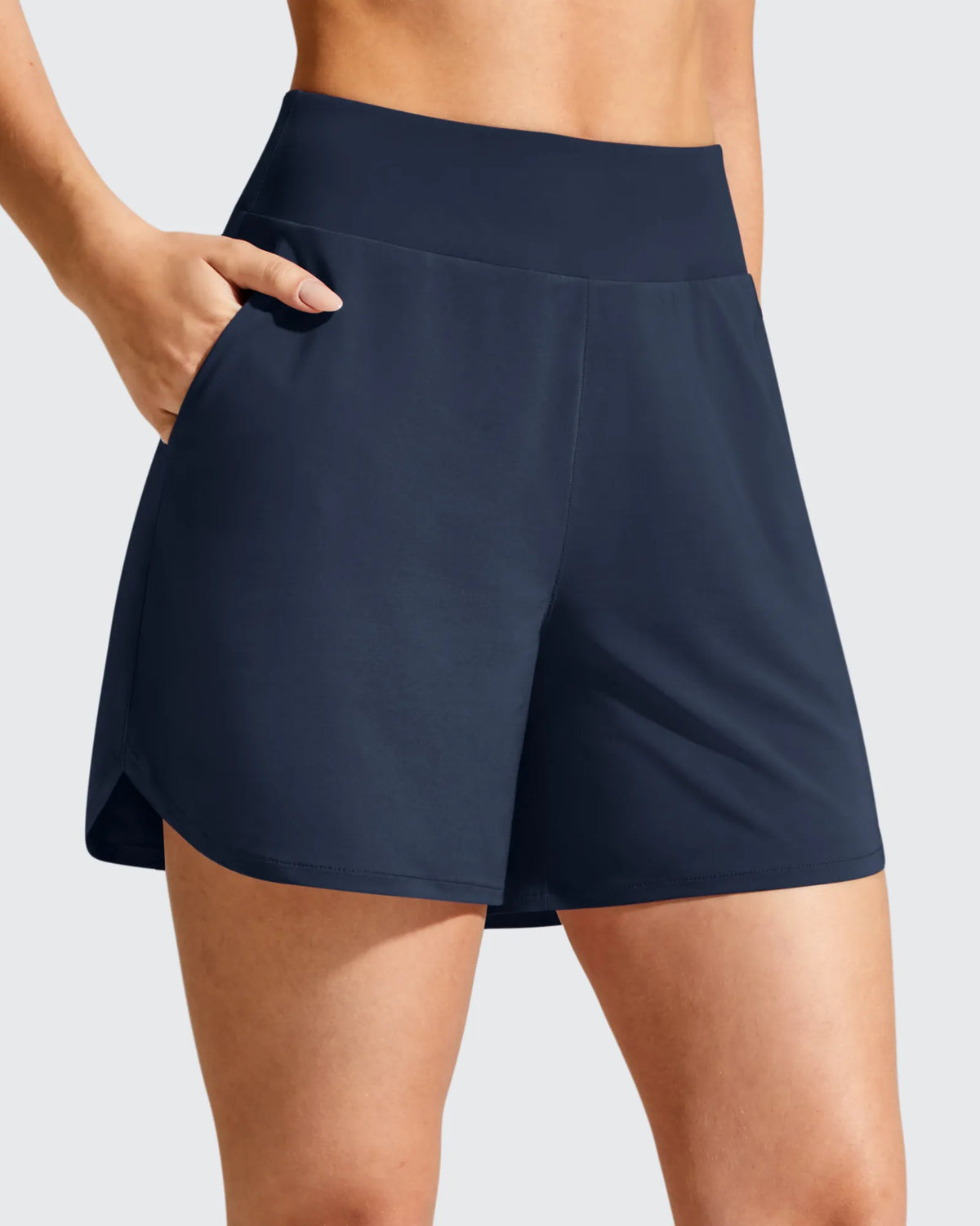 Chillwhisp Built-in Brief Liner High Waist Athletic Shorts