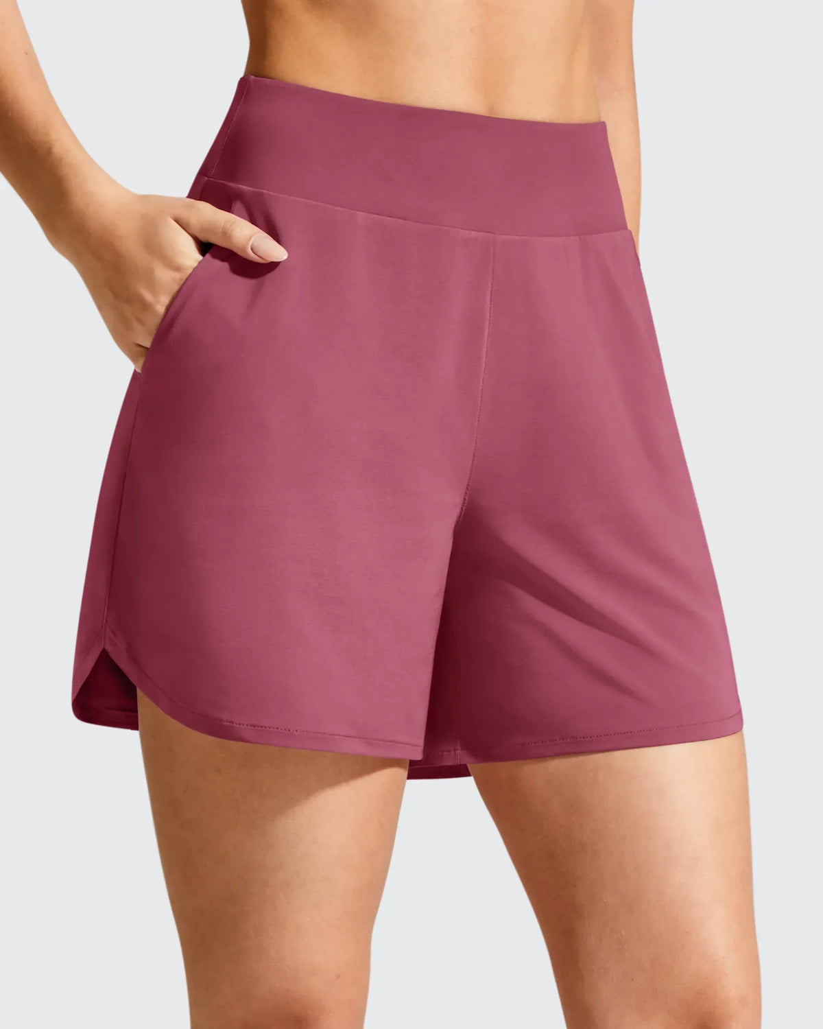 Chillwhisp Built-in Brief Liner High Waist Athletic Shorts